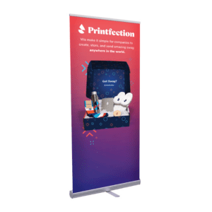 multicolor vertical retractable banner