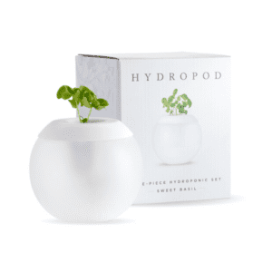 Company swag ideas white hydroponic planter with plant