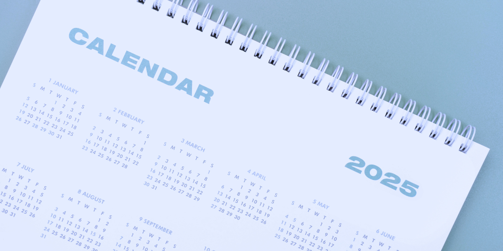 2025 calendar with dates