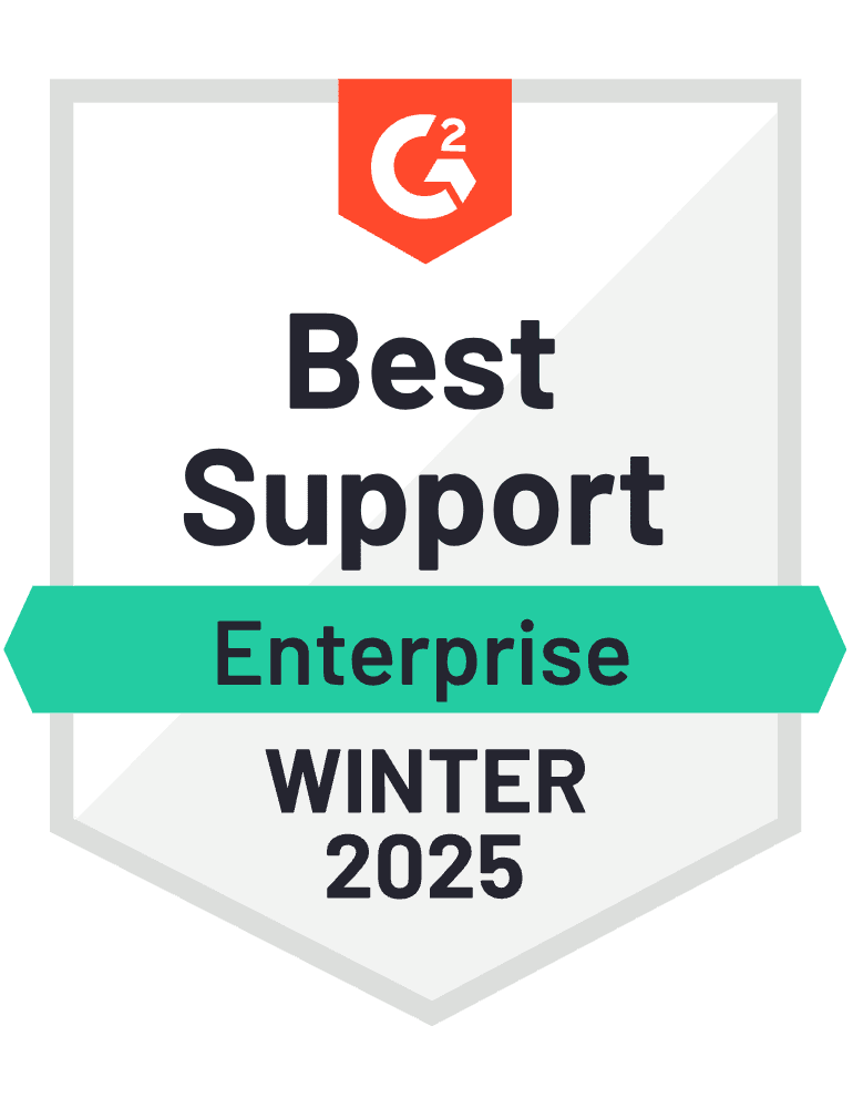 G2 Best Support Badge for Winter 2025